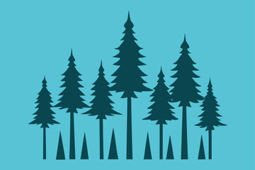 Obraz premium vector illustration of a forest