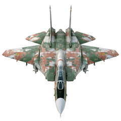 Camouflaged F-14 Tomcat Fighter Jet