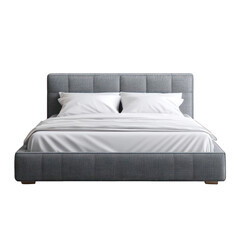 Modern Gray Upholstered Bed