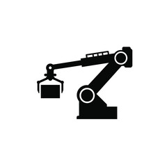 Robotic arm holding object industrial machine