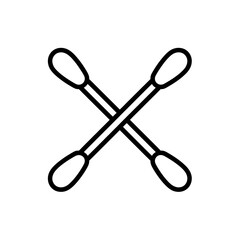 Two Cotton Swabs in a Crossed Pattern Illustrating Hygiene and Health Awareness