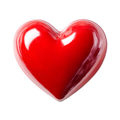 Fototapeta premium Shiny red heart love romance passion Valentine's Day | isolated on transparent background, perfect cutout, PNG
