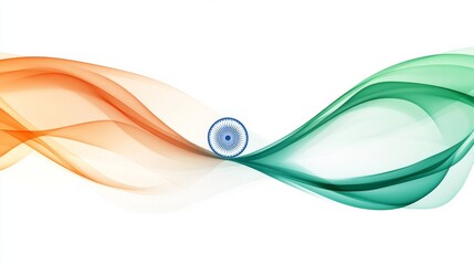 Indian Independence Day, August 15th, Design concept. Tricolor watercolor banner