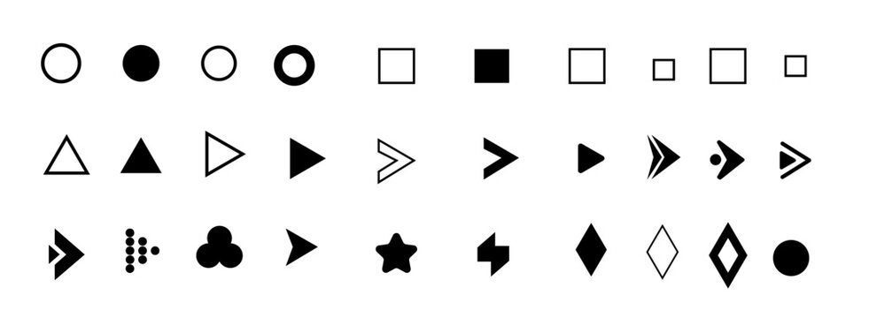 flèche, Bullet List for PowerPoint Presentation, Bullet point collection, arrows set vector illustration. Bullet points arrow collection. Vector illustration. Bullet point collection for presentation