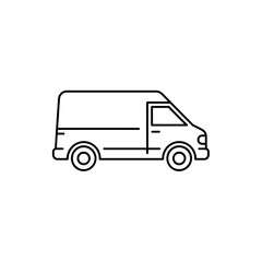 Illustration of a White Delivery Van Vehicle Perfect for Logistics or Transportation Designs