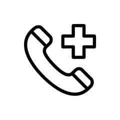 Emergency Medical Advice Line Icon Symbolizing Healthcare Hotline and Telemedicine Services for Patients