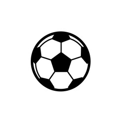 Obraz premium Black and White Soccer Ball Icon Bold Black Outline Simple Design