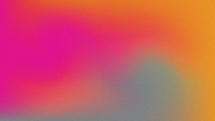 Grainy banner background pink orange abstract retro grainy background noise texture effect summer poster design