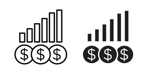 capital gain icon Logo Design Vector Template Illustration
