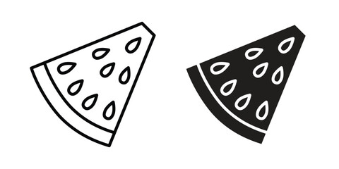Watermelon slice icon Logo Design Vector Template Illustration