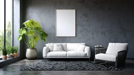 Modern minimalist living room mockup (3)