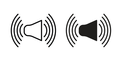 Surround sound icon Logo Design Vector Template Illustration