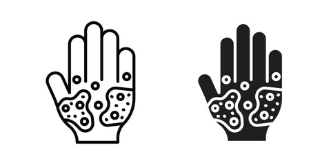 Fototapeta premium Rash hand icon Logo Design Vector Template Illustration