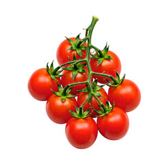 Fresh cherry tomatoes on the vine vibrant red and plump ready to add a pop of color and flavor to your culinary creations