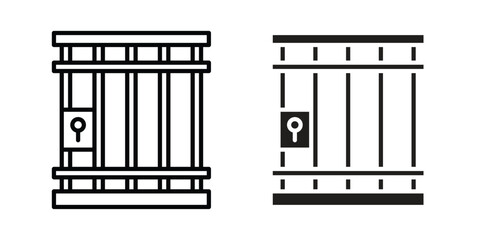 Prison icon Logo Design Vector Template Illustration