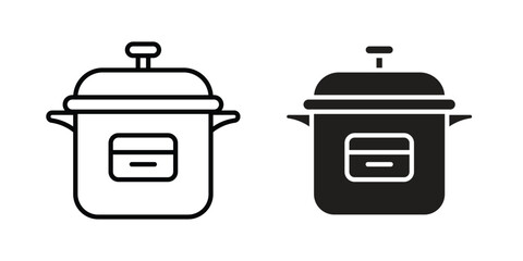 pressure cooker icon Logo Design Vector Template Illustration