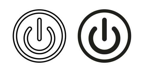 Power icon Logo Design Vector Template Illustration