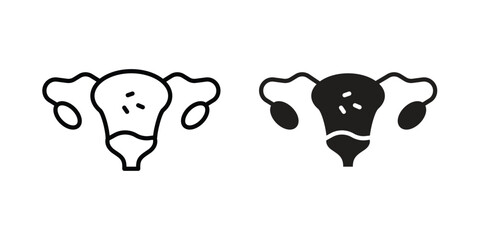 Pelvic inflammatory disease icon Logo Design Vector Template Illustration