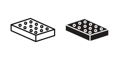 Mattress icon Logo Design Vector Template Illustration