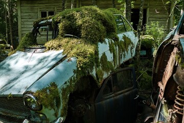 bastbas fanous cemetery of cars in sweden