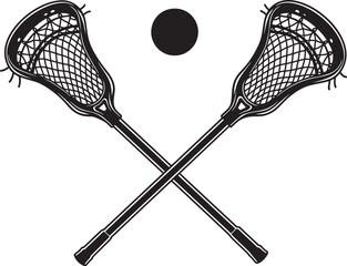 Lacrosse Player Sport Art Silhouettes white color background