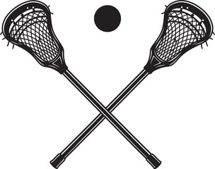 Lacrosse Player Sport Art Silhouettes white color background