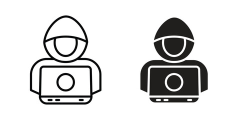 Hacker icon Logo Design Vector Template Illustration