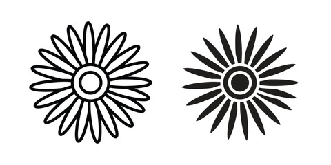 Gerbera icon Logo Design Vector Template Illustration