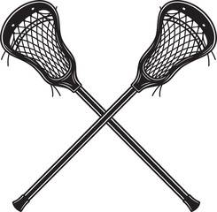 Lacrosse Player Sport Art Silhouettes white color background