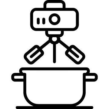 black mixer mixing bowl clip art preview