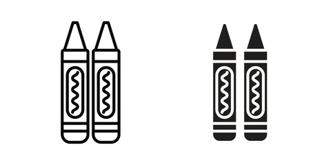 Crayon icon Logo Design Vector Template Illustration