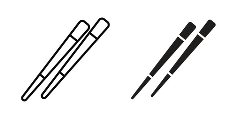 Chopsticks icon Logo Design Vector Template Illustration