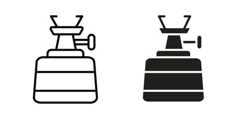 Camping gas icon Logo Design Vector Template Illustration