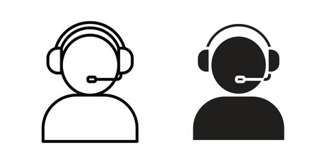 Callcenter icon Logo Design Vector Template Illustration