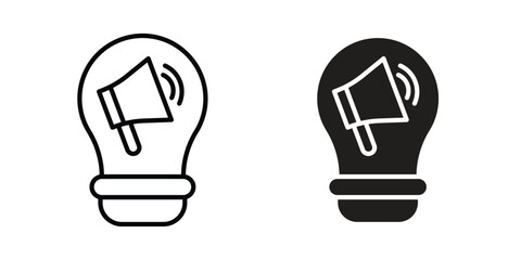 Brand awareness icon Logo Design Vector Template Illustration