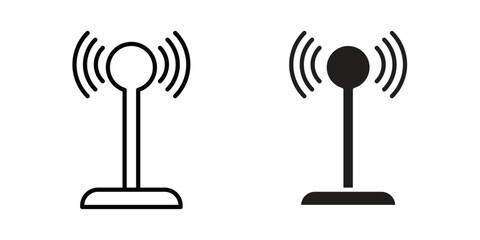 Antenna icon Logo Design Vector Template Illustration