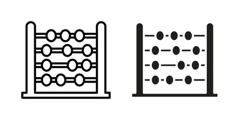 Abacus icon Logo Design Vector Template Illustration