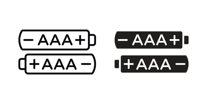 AAA battery icon Logo Design Vector Template Illustration
