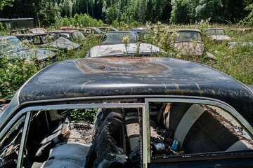 bastbas fanous cemetery of cars in sweden