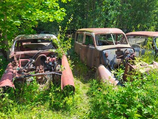 bastbas fanous cemetery of cars in sweden