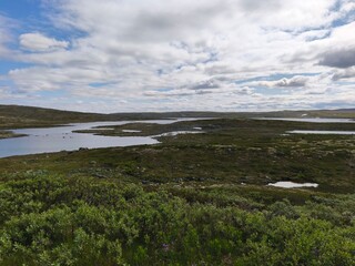 beautiful nature of norwegian scandinavian highlands
