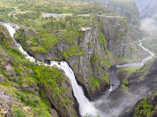 voringsfossen waterfall in norway hardanhenvida scandinavia