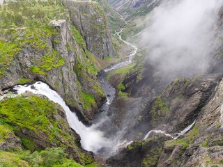 voringsfossen waterfall in norway hardanhenvida scandinavia