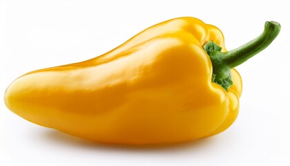 yellow bell pepper single close up isolated on white background