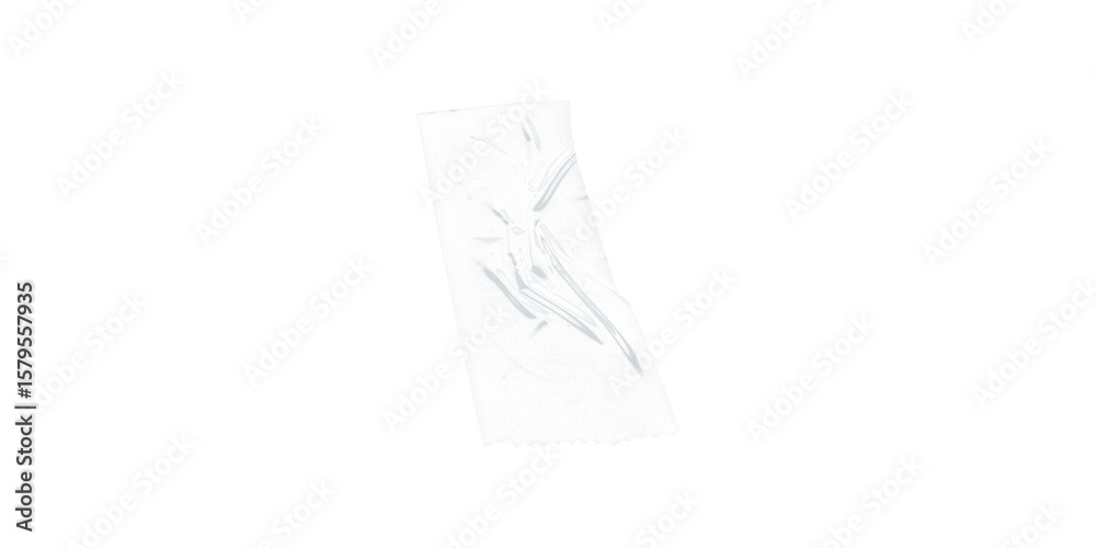Poster Isolated image of a light gray object with a slightly distorted shape on a black background