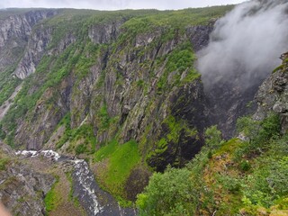 voringsfossen waterfall in norway hardanhenvida scandinavia