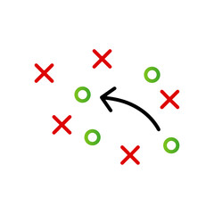 Tactics icon flat vector design. 