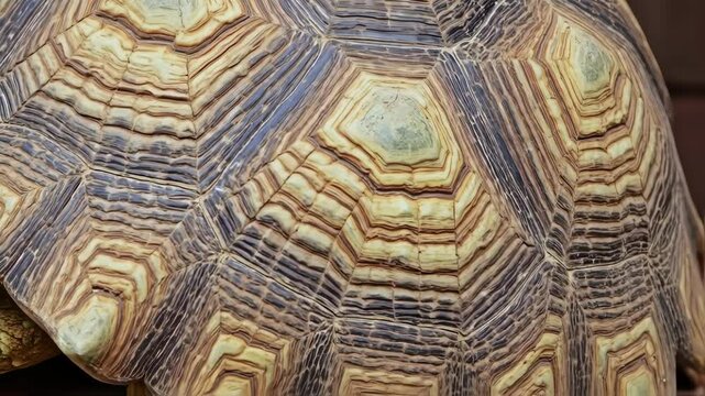 Closeup of a Tortoise Shell Showing Intricate Pattern and Texture in Natural Light