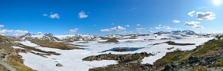 beautiful nature of norwegian scandinavian highlands