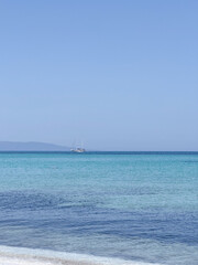 Sailing Yacht on Tranquil Sea Under Clear Sky Sardinia 